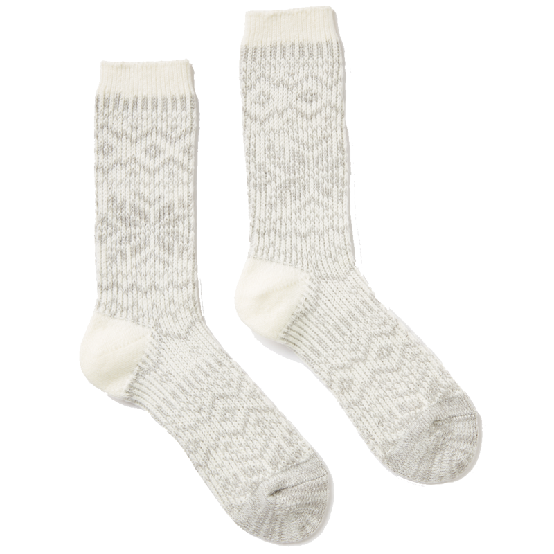 Joules Cosy Fairisle Socks - Grey Marl 
